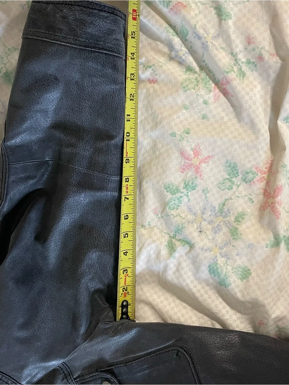 Men's Black Leather Military Field Jacket